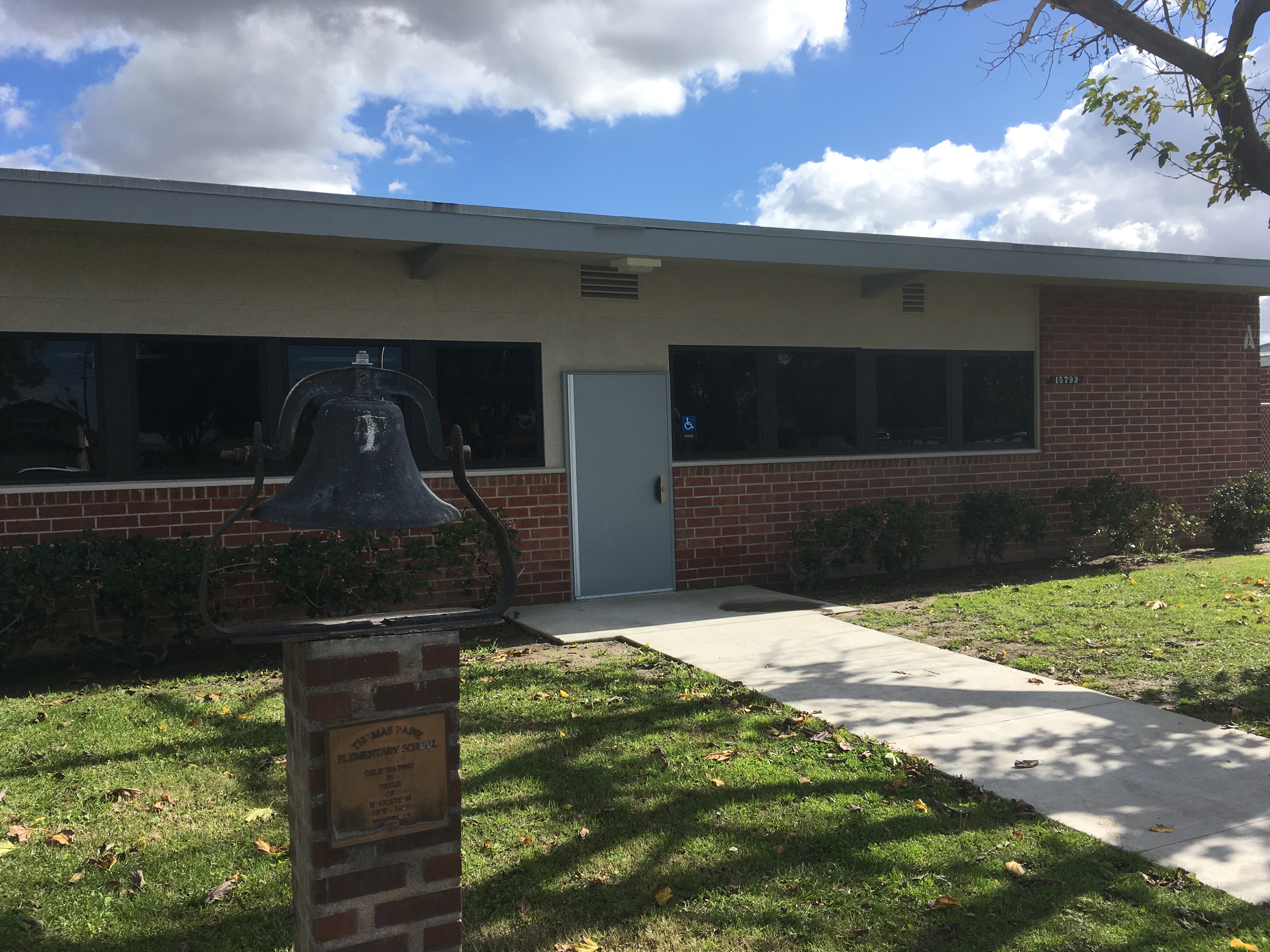 Paine's historical bell nicely adorns our campus!
