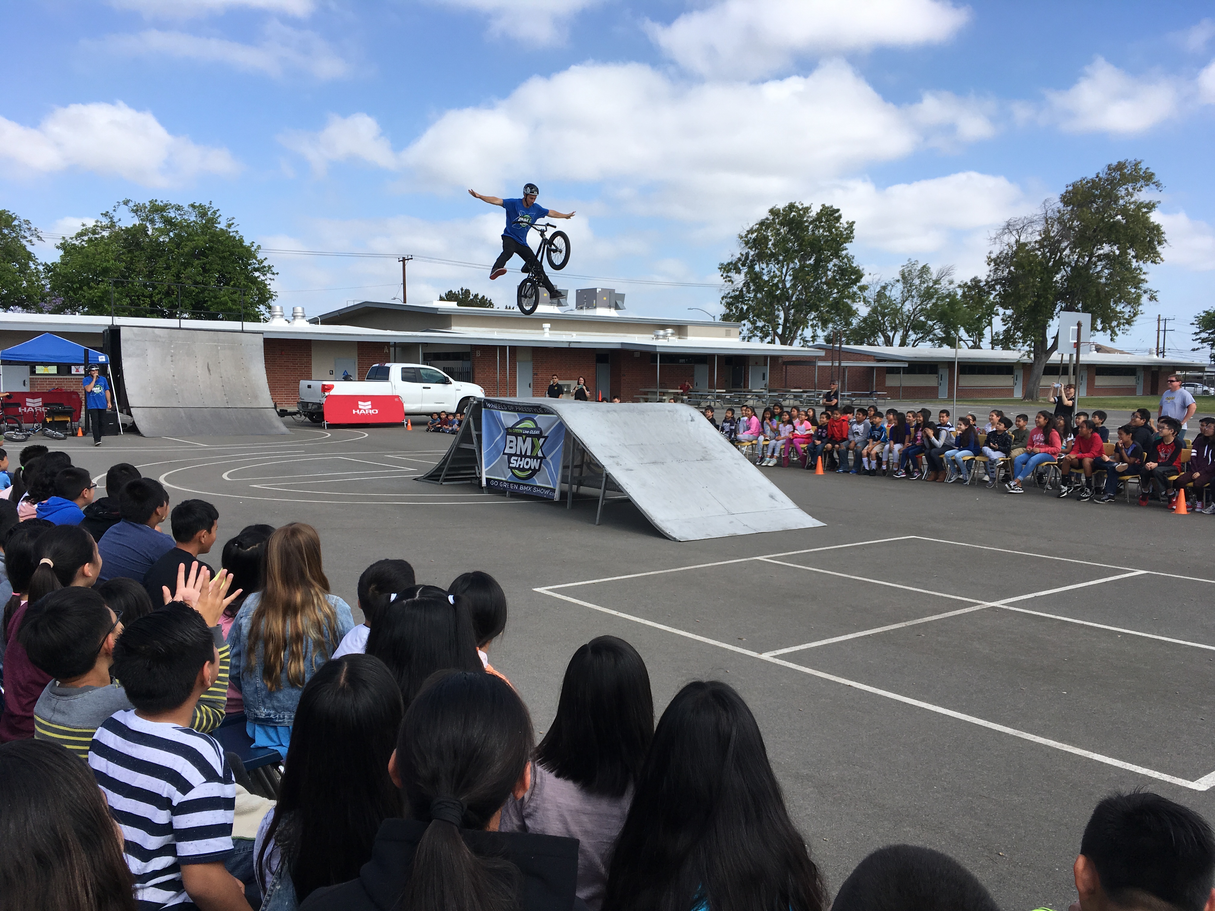 Thomas Paine students were captivated, as professional BMX riders performed amazing tricks and delivered powerful messages of motivation and respecting others.